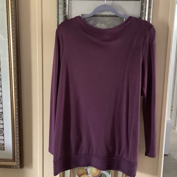 Grace Elements long sleeve top purple size Small round neck in great shape - Picture 2 of 6